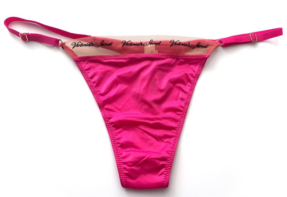 Victoria's Secret Nwt Pink Soft & Smooth w/ Mesh Logo Thong Panty XL